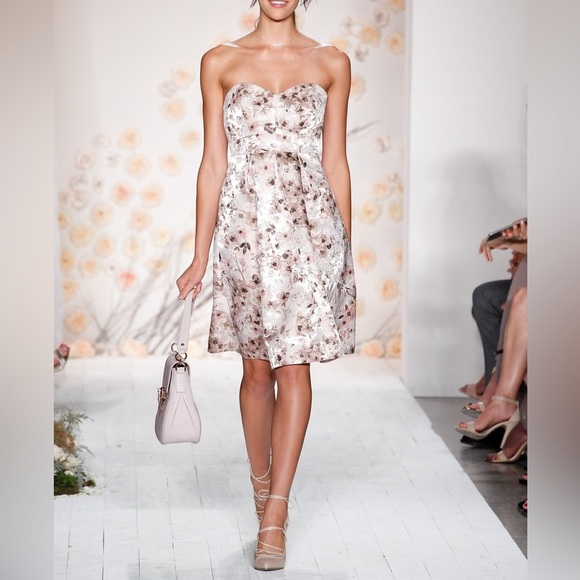 Lauren Conrad Runway Strapless Floral Dress. Pre-Owned. - Picture 1 of 10
